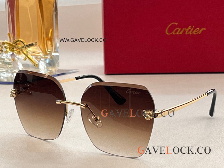 Copy Panthere de Cartier Sunglasses CT0147 Fading lenses
